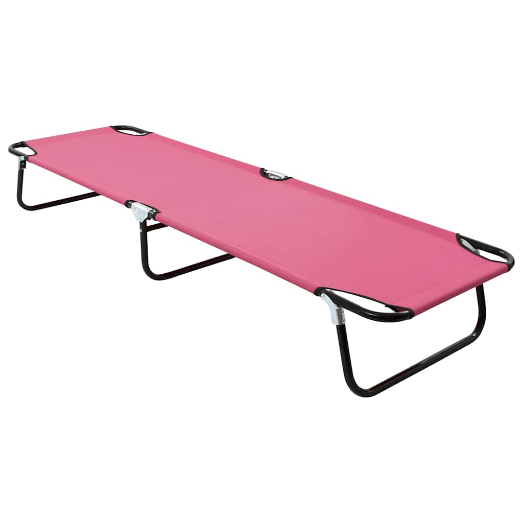 Ligbed inklapbaar staal roze is nu te koop bij PeponiXL, paradijselijk wonen!
