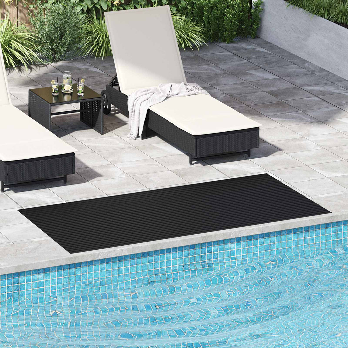 Vloermat Zwart 1 x 2 m Rubber is nu te koop bij PeponiXL, paradijselijk wonen!