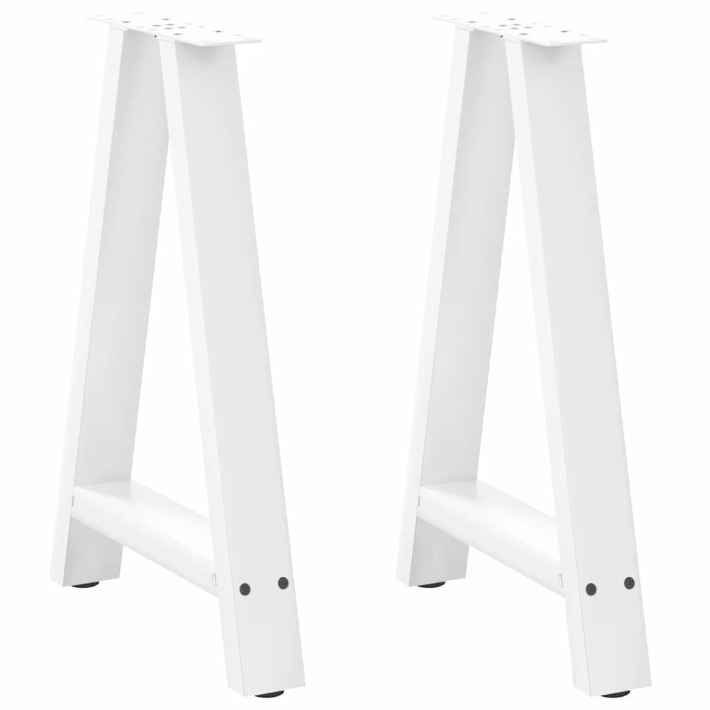 Eettafelpoten 2 st A-vormig 60x(72-73) cm staal wit is nu te koop bij PeponiXL, paradijselijk wonen!