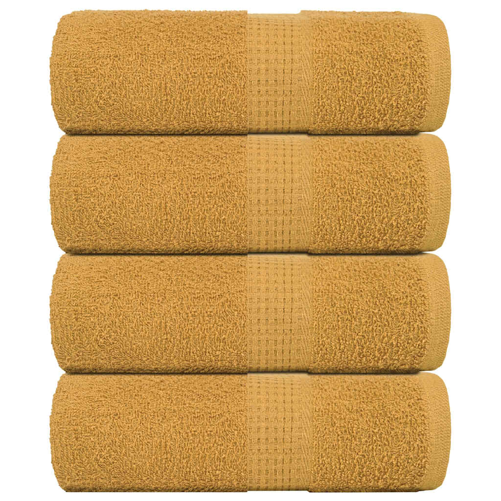 Washandjes FROGN 4 st 30x30 cm 360 g/m² goud is nu te koop bij PeponiXL, paradijselijk wonen!