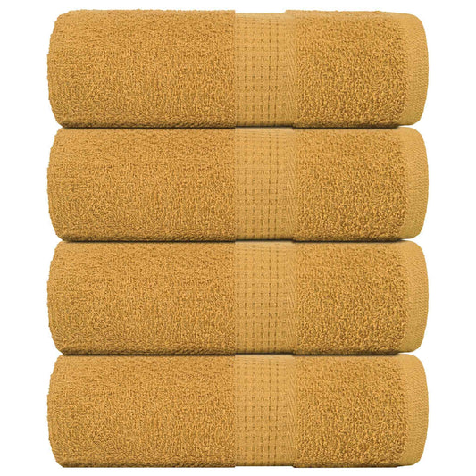 Washandjes FROGN 4 st 30x30 cm 360 g/m² goud is nu te koop bij PeponiXL, paradijselijk wonen!