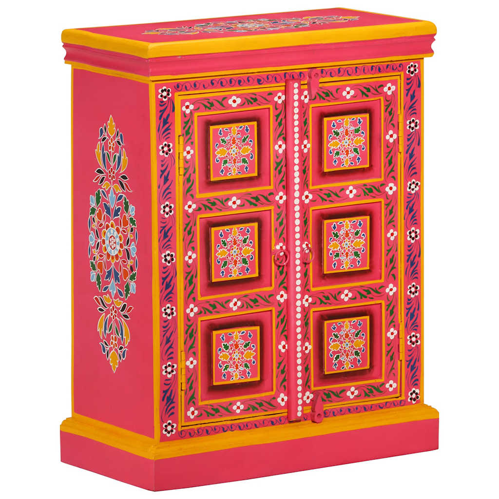 Wandkast handgeschilderd massief mangohout roze is nu te koop bij PeponiXL, paradijselijk wonen!