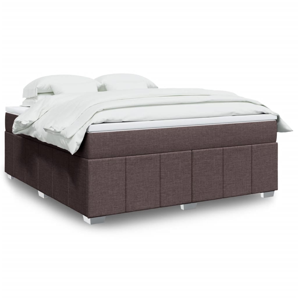Boxspring met matras stof donkerbruin 180x200 cm is nu te koop bij PeponiXL, paradijselijk wonen!
