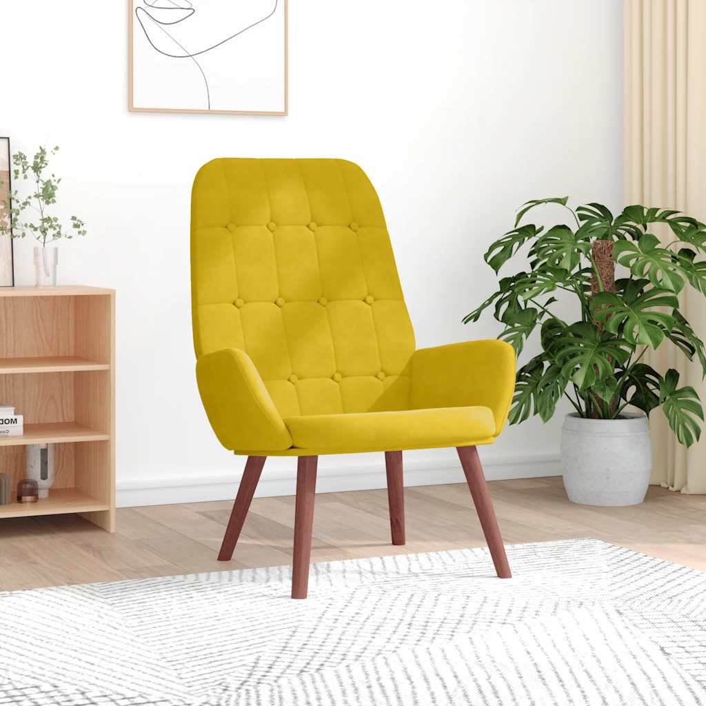 Relaxstoel fluweel geel is nu te koop bij PeponiXL, paradijselijk wonen!