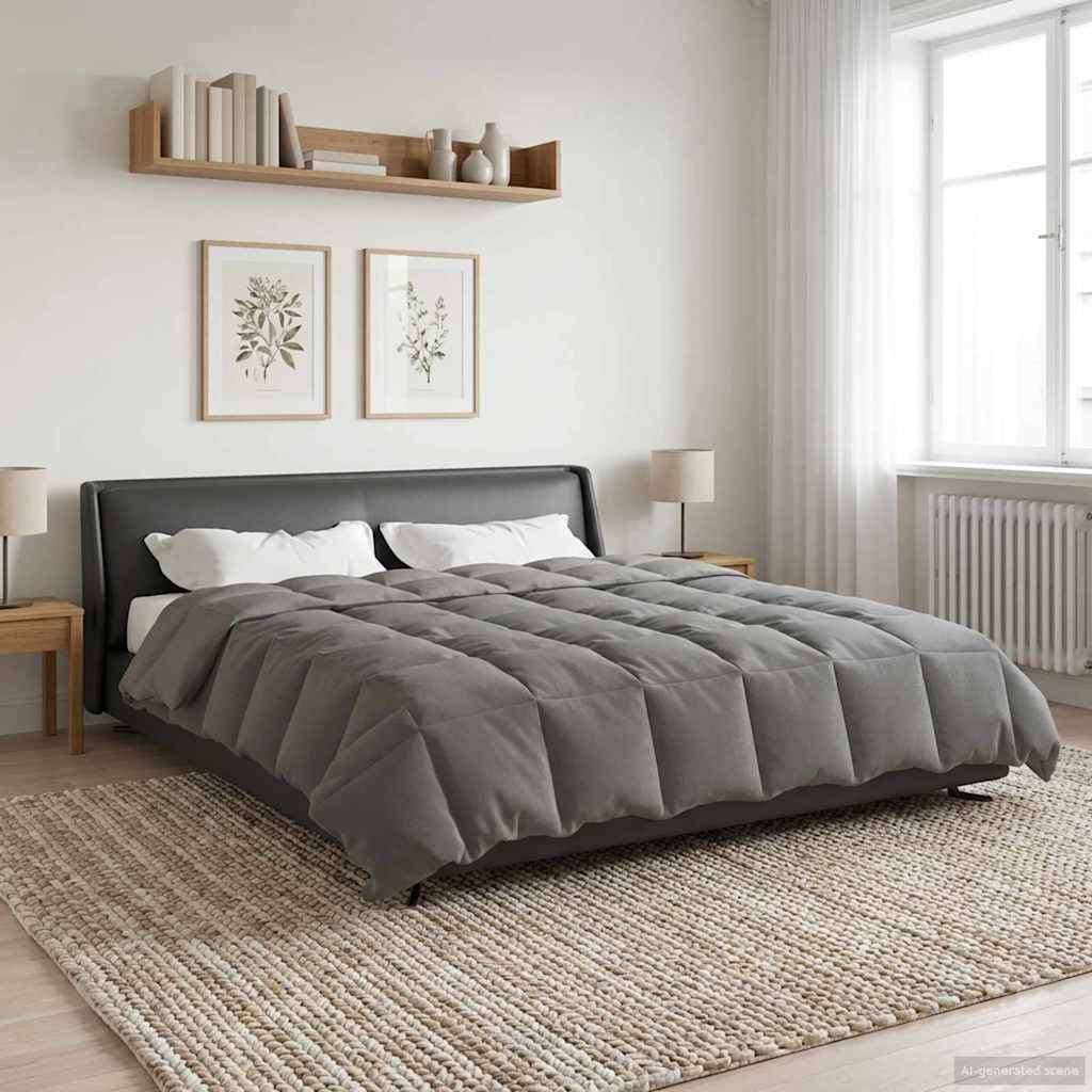 Winter Dekbed Gekwilt Lichtgrijs 220 x 260 cm Microfiber is nu te koop bij PeponiXL, paradijselijk wonen!
