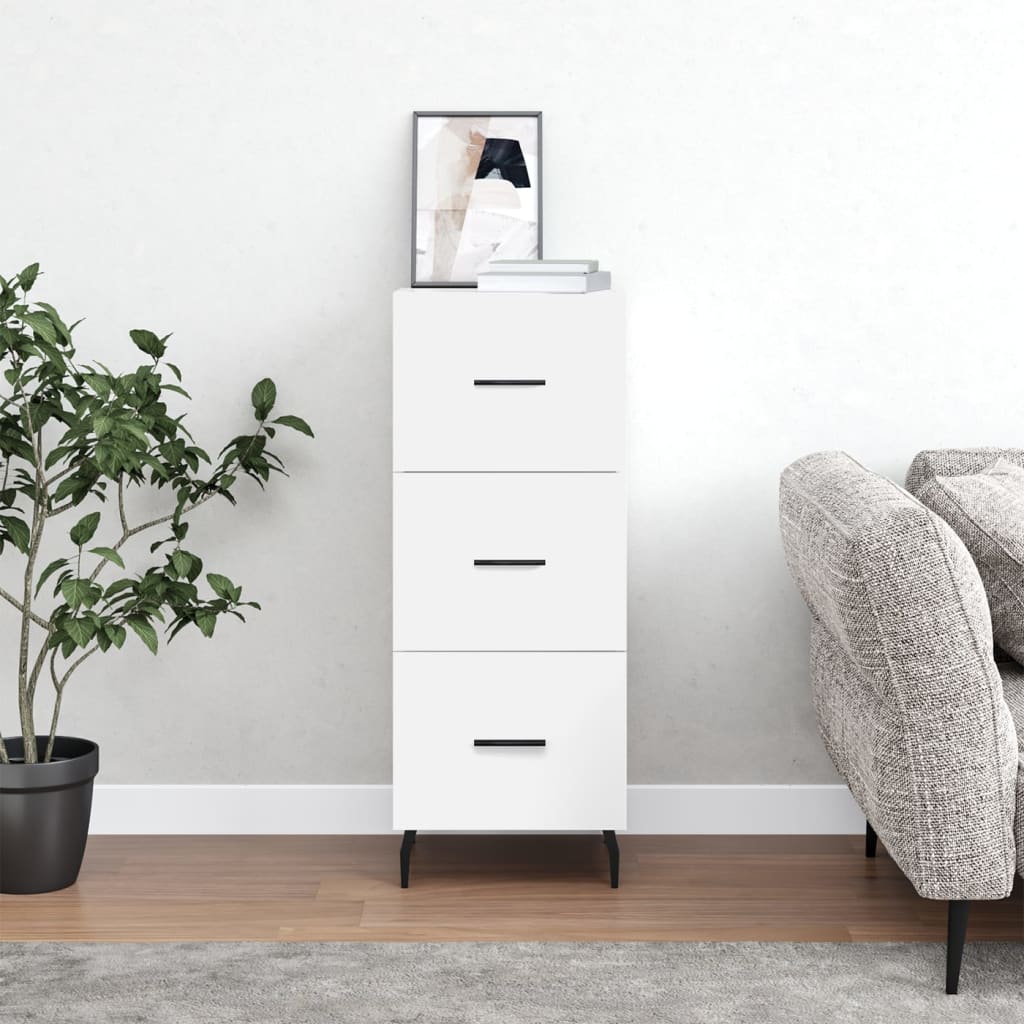 Dressoir 34,5x34x90 cm bewerkt hout wit is nu te koop bij PeponiXL, paradijselijk wonen!