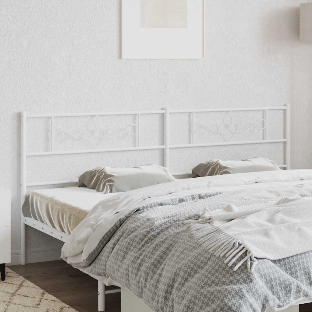 Vervangend hoofdbord 193 cm metaal wit is nu te koop bij PeponiXL, paradijselijk wonen!