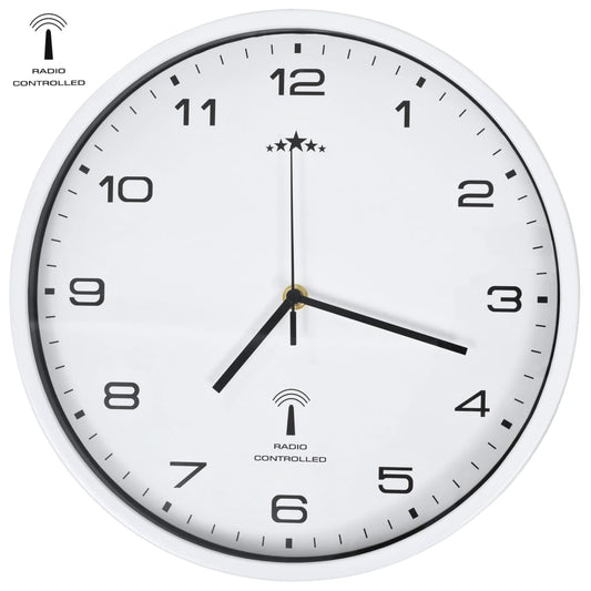 Wandklok met quartz uurwerk radiogestuurd 31 cm wit is nu te koop bij PeponiXL, paradijselijk wonen!