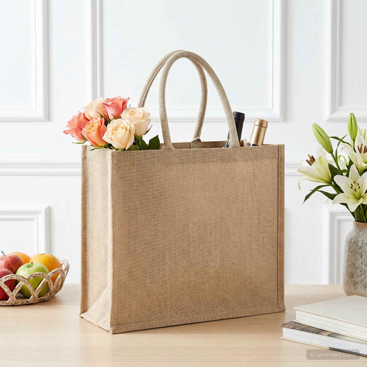 Jute handtassen 5 pcs Naturel 42 x 33 x 19 cm 100% Tossa Jute is nu te koop bij PeponiXL, paradijselijk wonen!