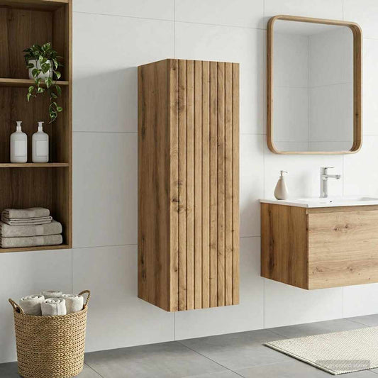 Wand Gemonteerde Badkamerkast Artisanaal eiken is nu te koop bij PeponiXL, paradijselijk wonen!