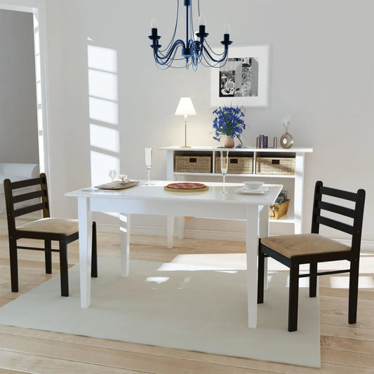 Eetkamerstoelen 2 st massief rubberwood en fluweel bruin is nu te koop bij PeponiXL, paradijselijk wonen!