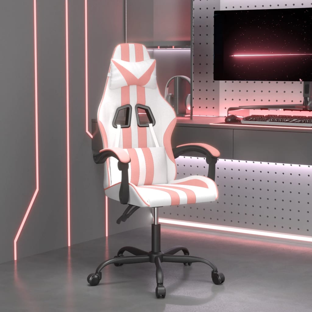 Gamestoel kunstleer wit en roze is nu te koop bij PeponiXL, paradijselijk wonen!