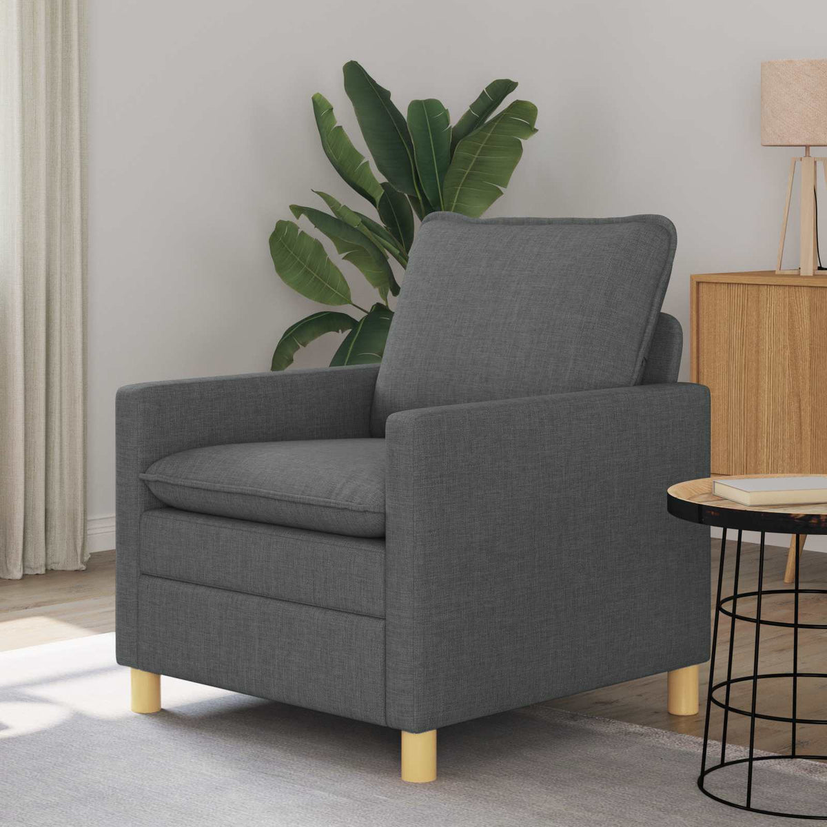 Bank Donkergrijs Stof is nu te koop bij PeponiXL, paradijselijk wonen!