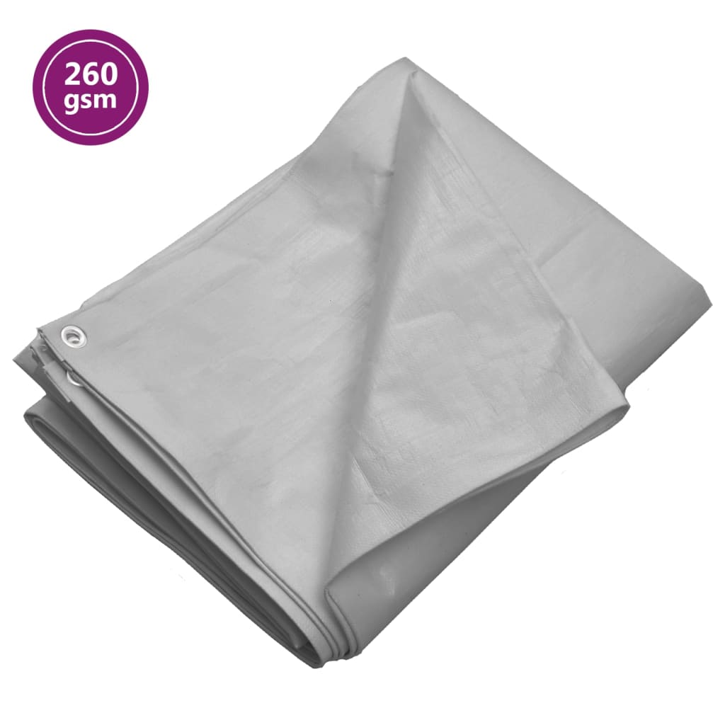 Dekzeil 260 g/m² 6x10 m HDPE grijs is nu te koop bij PeponiXL, paradijselijk wonen!