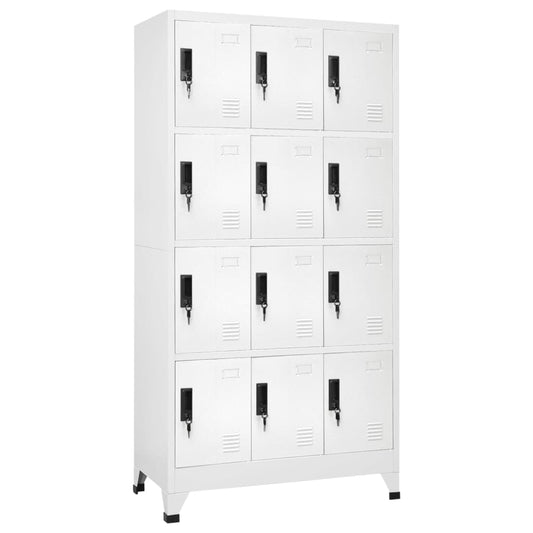 Lockerkast 90x45x180 cm staal wit is nu te koop bij PeponiXL, paradijselijk wonen!