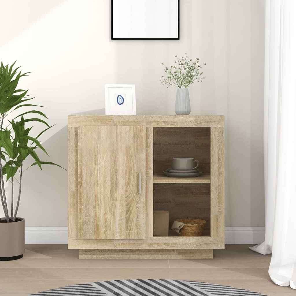 Dressoir 80x40x75 cm sonoma eikenkleurig is nu te koop bij PeponiXL, paradijselijk wonen!