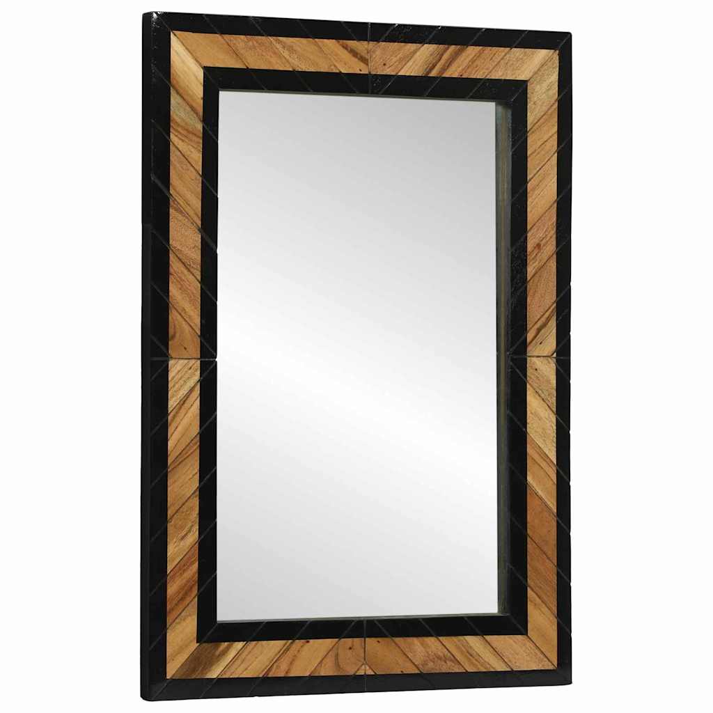 Wandspiegel Zwart en Bruin 70 x 2 x 70 cm Massief Acaciahout is nu te koop bij PeponiXL, paradijselijk wonen!