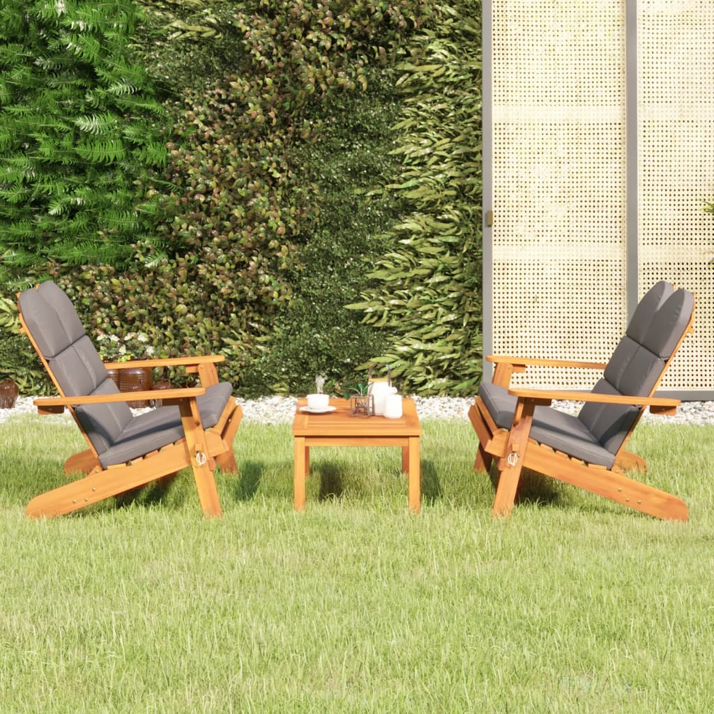 3-delige Loungeset Adirondack massief acaciahout is nu te koop bij PeponiXL, paradijselijk wonen!