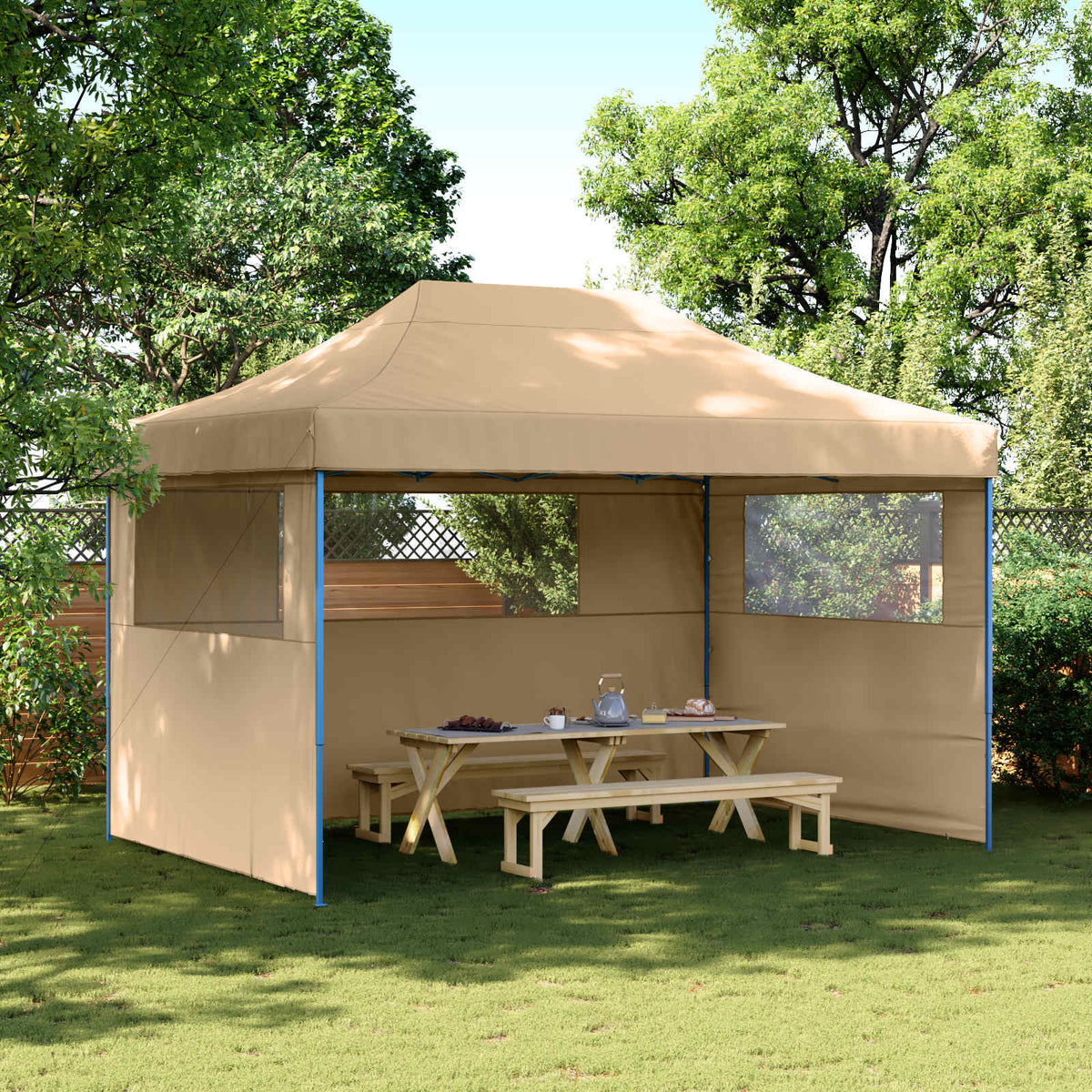 Partytent Beige 279 x 410 x 315 cm Oxford Stof is nu te koop bij PeponiXL, paradijselijk wonen!