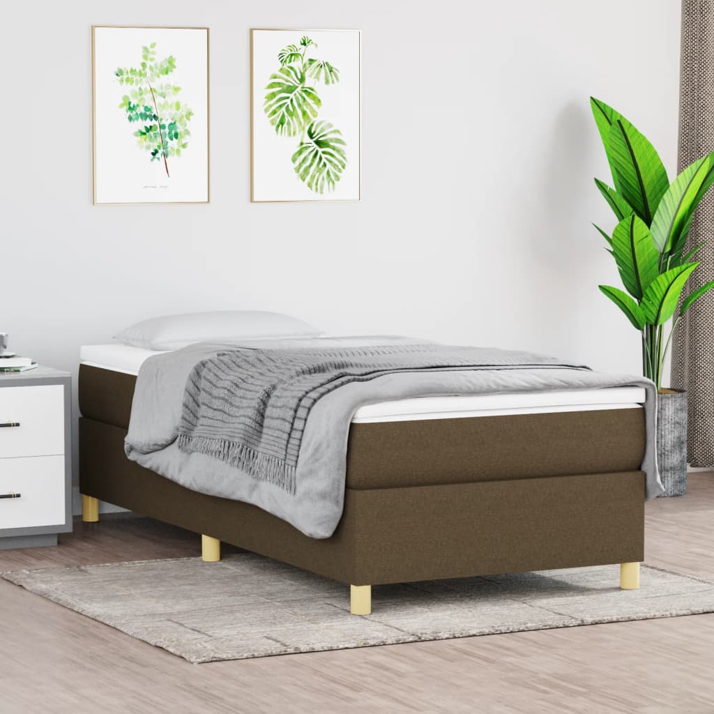 Boxspring bed 80x200 cm stof donkerbruin is nu te koop bij PeponiXL, paradijselijk wonen!