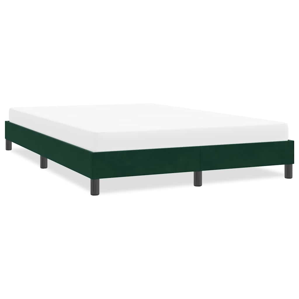 Bedframe zonder matras 160x220 cm fluweel donkergroen is nu te koop bij PeponiXL, paradijselijk wonen!