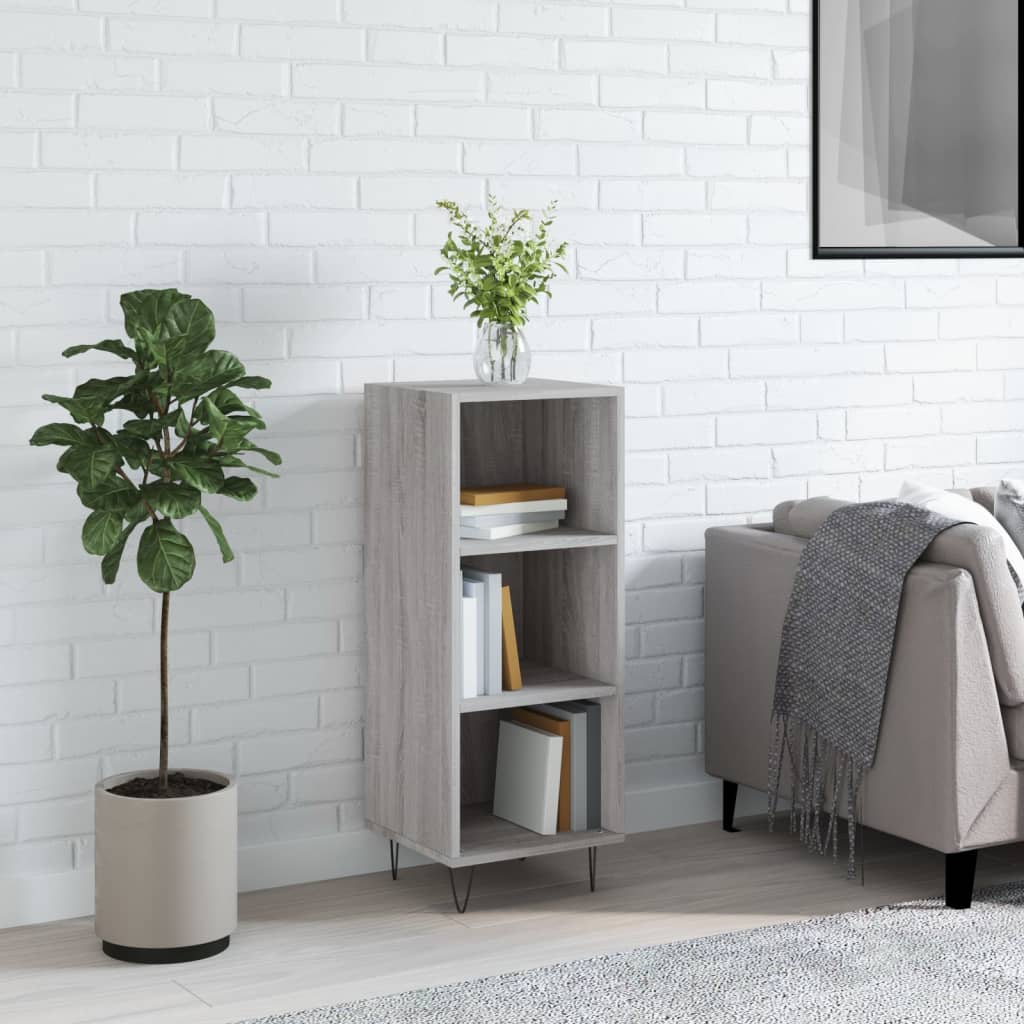 Dressoir 34,5x32,5x90 cm bewerkt hout grijs sonoma eikenkleurig is nu te koop bij PeponiXL, paradijselijk wonen!