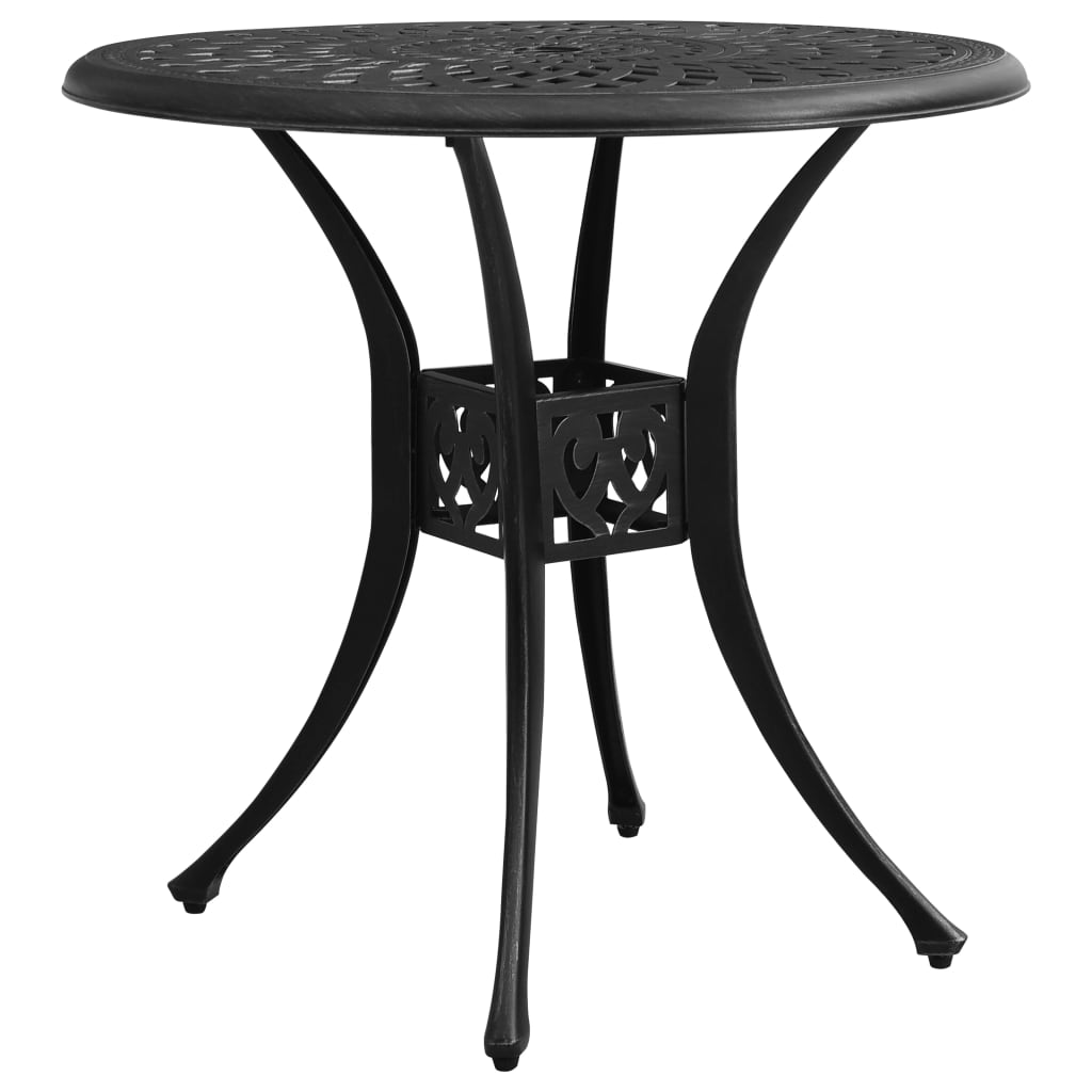 Tuintafel 78x78x72 cm gietaluminium zwart is nu te koop bij PeponiXL, paradijselijk wonen!