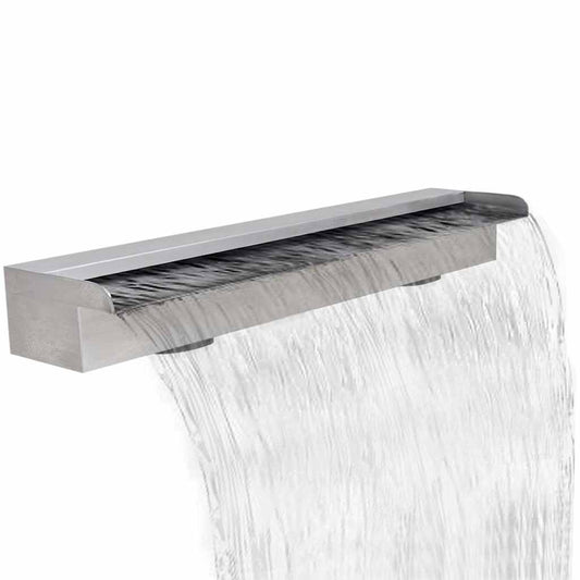 Zwembadwaterval rechthoekig 90 cm roestvrij staal is nu te koop bij PeponiXL, paradijselijk wonen!