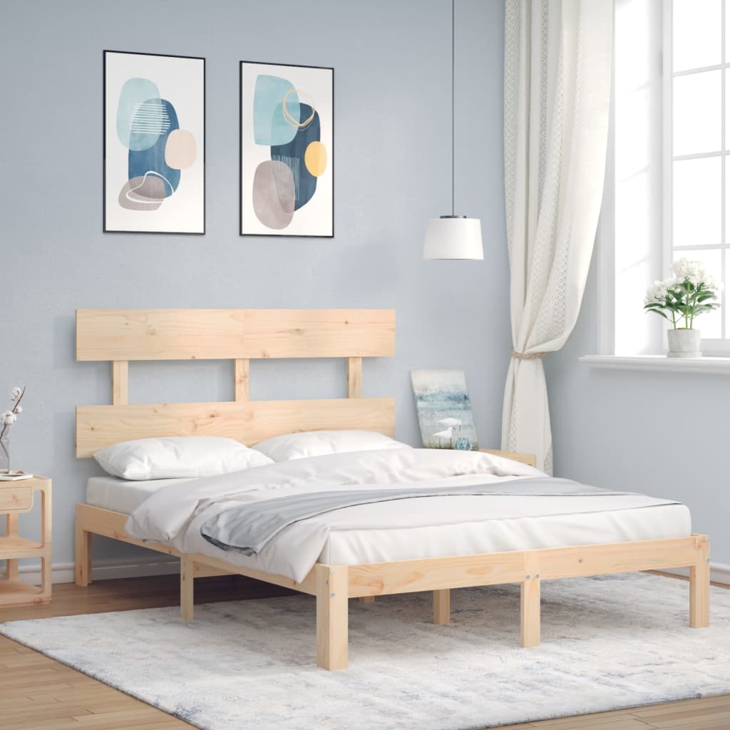 Bedframe zonder matras massief grenenhout 140x190 cm is nu te koop bij PeponiXL, paradijselijk wonen!