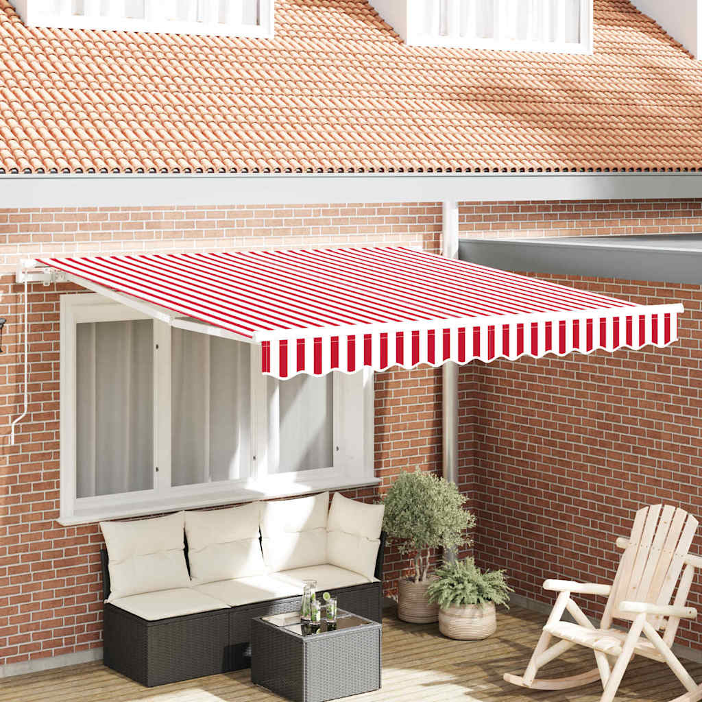 Uitschuifbare luifel Rood en Wit 300 x 250 cm is nu te koop bij PeponiXL, paradijselijk wonen!