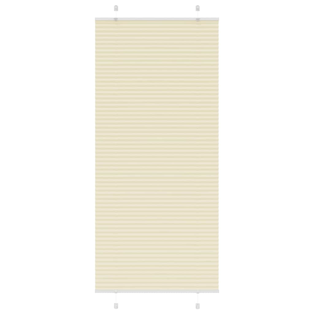 Plissé rolgordijn 95x200 cm stofbreedte 94,4 cm polyester crème is nu te koop bij PeponiXL, paradijselijk wonen!