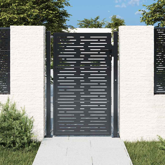 Poort 100x150 cm met vierkant staal antracietkleurig is nu te koop bij PeponiXL, paradijselijk wonen!