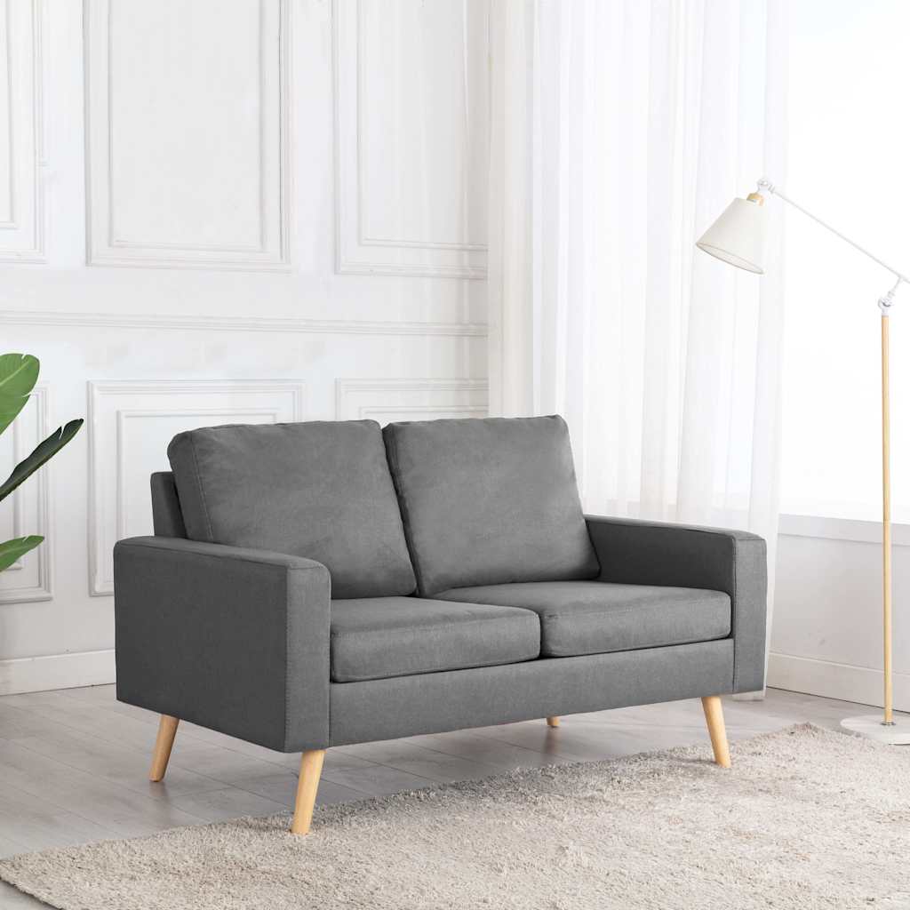 Tweezitsbank stof lichtgrijs is nu te koop bij PeponiXL, paradijselijk wonen!