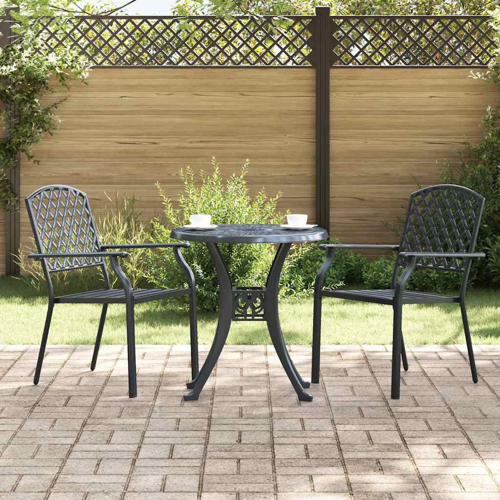 Tuinstoel 2 pcs Antraciet 56 x 65 x 89 cm Staal is nu te koop bij PeponiXL, paradijselijk wonen!