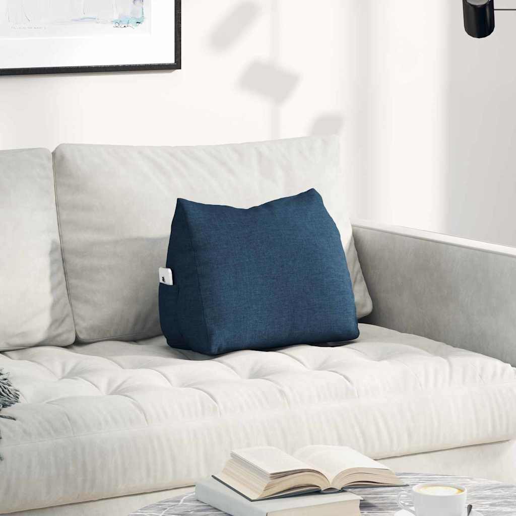Rugkussen Blauw 45 x 20 x 35 cm Stof is nu te koop bij PeponiXL, paradijselijk wonen!