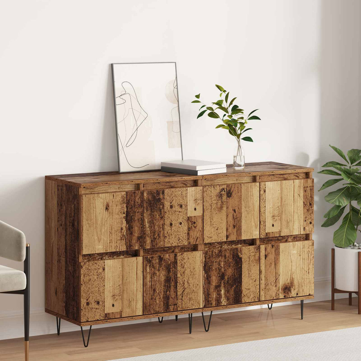 Dressoirs 2 pcs Oud hout is nu te koop bij PeponiXL, paradijselijk wonen!