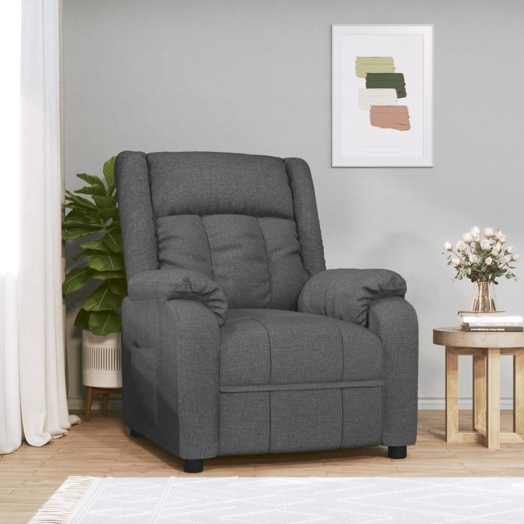 Fauteuil verstelbaar stof donkergrijs is nu te koop bij PeponiXL, paradijselijk wonen!