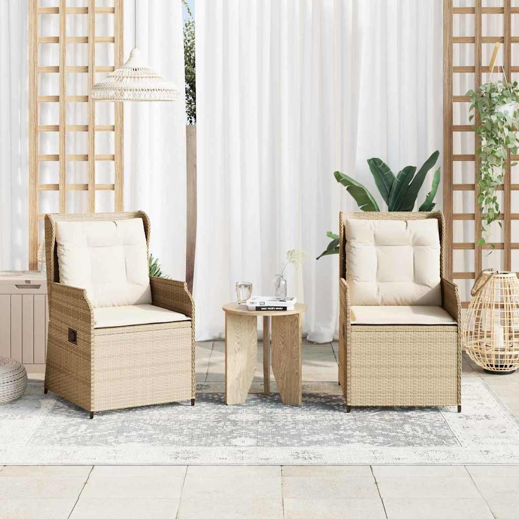 Tuinbank 2 pcs Beige poly rattan is nu te koop bij PeponiXL, paradijselijk wonen!