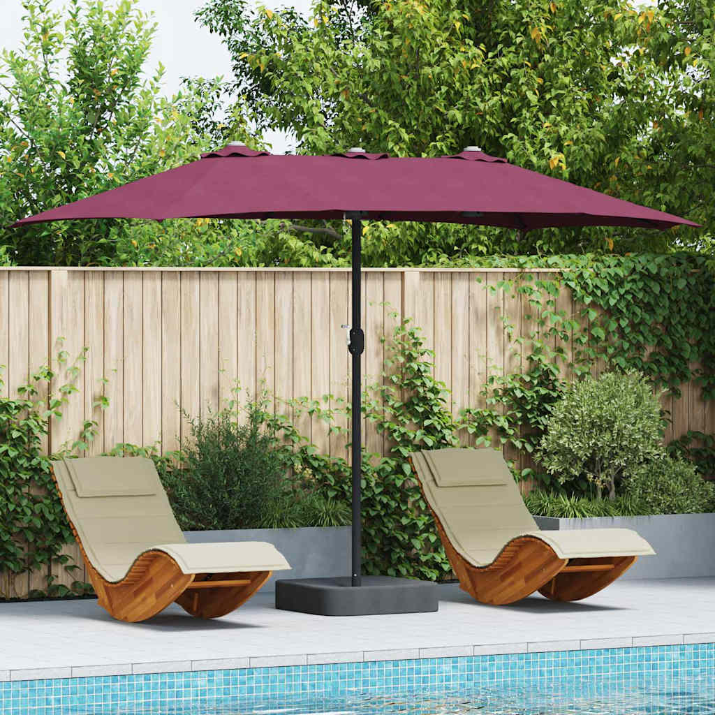 Tuinparasol Bordeaux Rood 385 x 209 x 244 cm Polyester en staal is nu te koop bij PeponiXL, paradijselijk wonen!