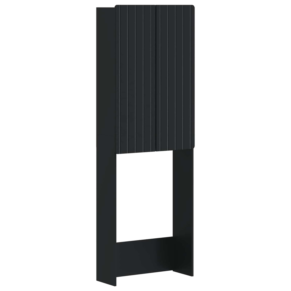 Toiletkast ZWOLLE Zwart 66 x 25,5 x 190 cm Bewerkt hout is nu te koop bij PeponiXL, paradijselijk wonen!