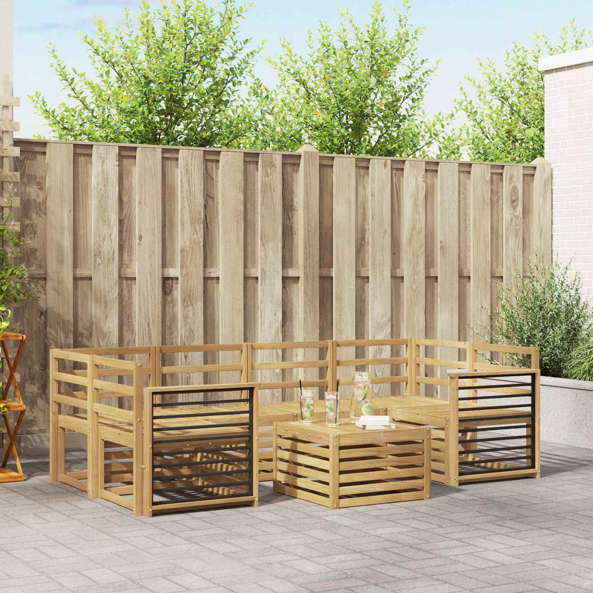 Sofa-Sets Massief Acaciahout is nu te koop bij PeponiXL, paradijselijk wonen!