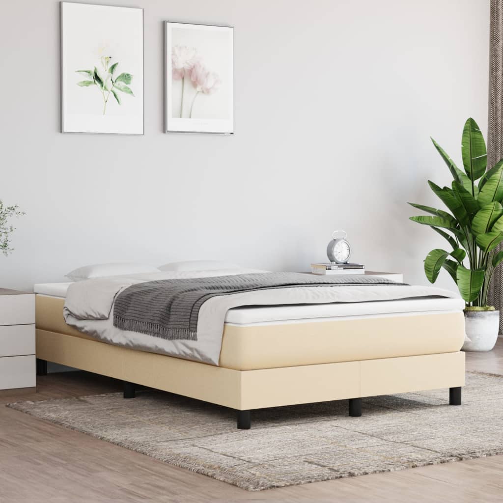 Pocketveringmatras medium 120x200x20 cm stof crèmekleurig is nu te koop bij PeponiXL, paradijselijk wonen!