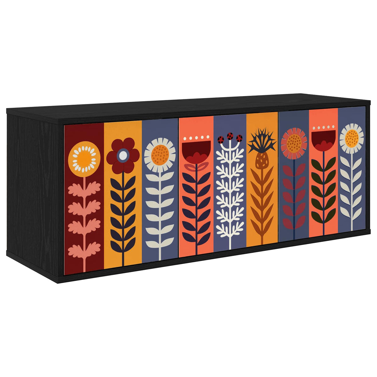 Wandgemonteerd tv-meubel ESSEN 102 x 33 x 40 cm Zwart eiken is nu te koop bij PeponiXL, paradijselijk wonen!