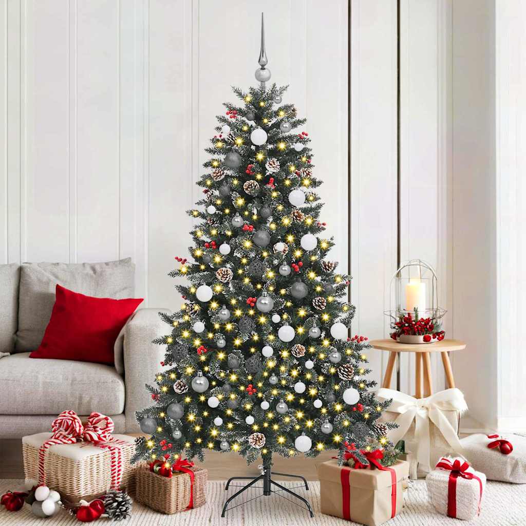 Kunstkerstboom met 300 LED Groen 180 cm PVC en Plastic en Staal is nu te koop bij PeponiXL, paradijselijk wonen!