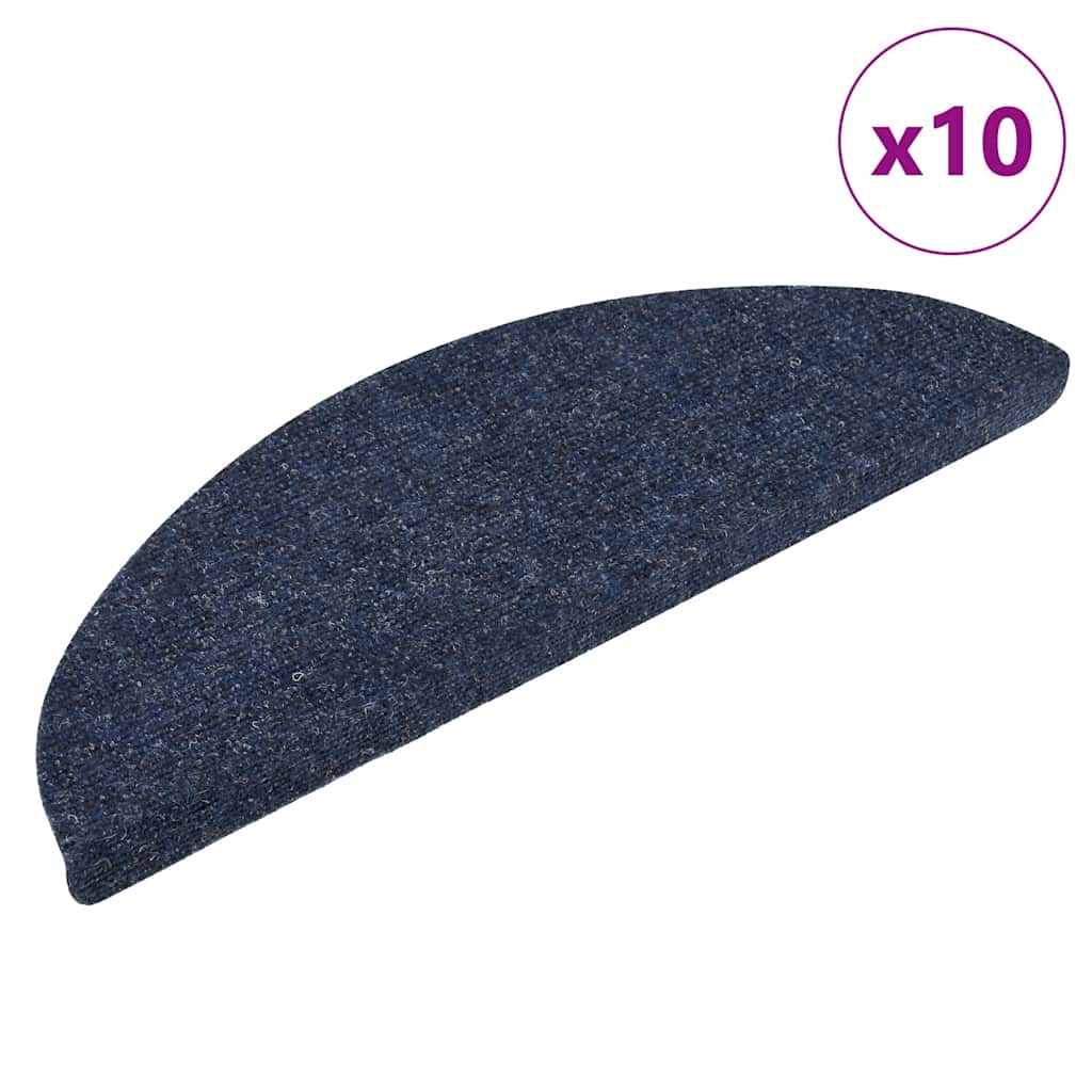 Trapmatten Zelfklevend 10 stuks 56x17x3 cm Blauw Halfrond is nu te koop bij PeponiXL, paradijselijk wonen!