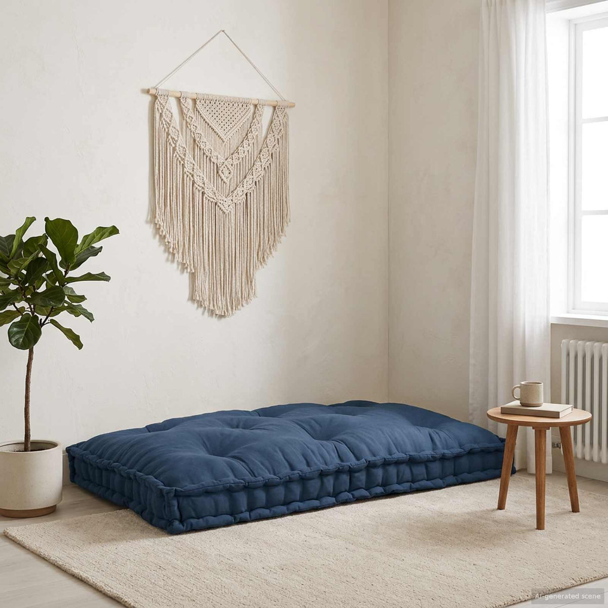 Pallet Sofa Kussen Indigo 120 x 80 x 12 cm Stof is nu te koop bij PeponiXL, paradijselijk wonen!