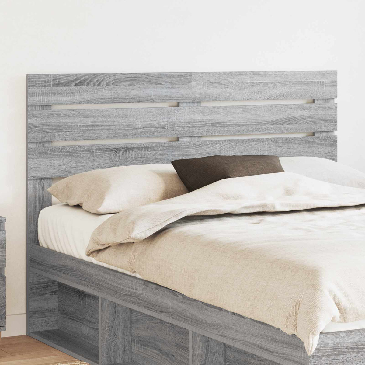 Hoofdbord Grijs Sonoma Bewerkt hout is nu te koop bij PeponiXL, paradijselijk wonen!