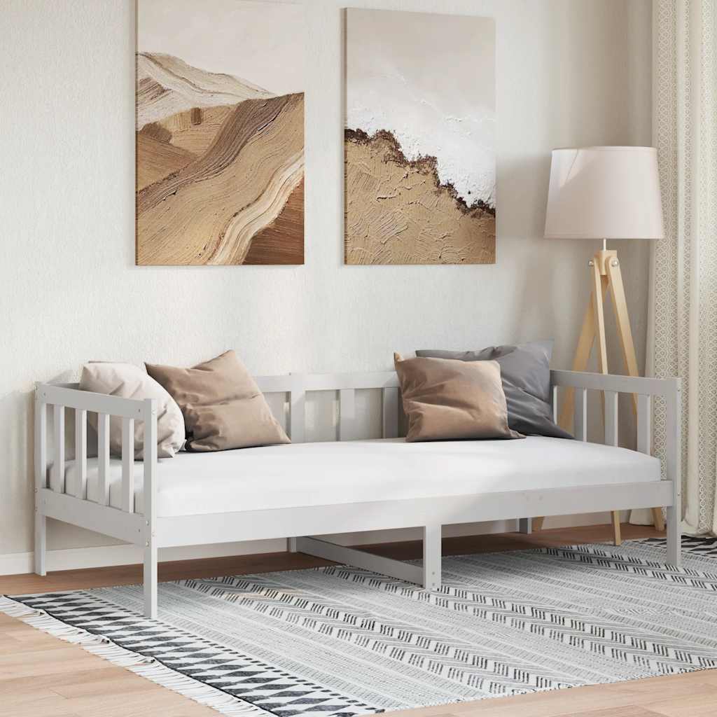 Bedbank massief grenenhout wit 90x200 cm is nu te koop bij PeponiXL, paradijselijk wonen!