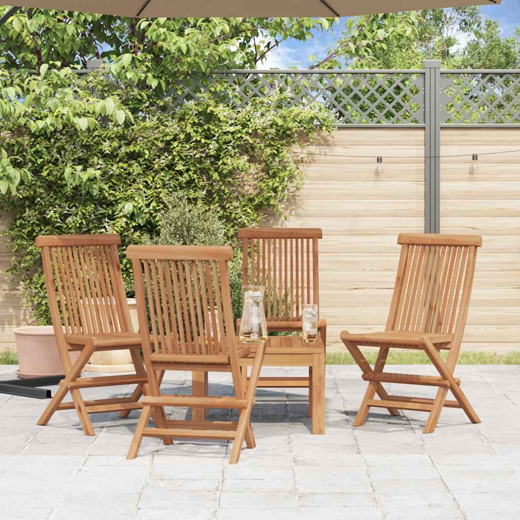 Tuinstoelen inklapbaar 4 st massief teakhout is nu te koop bij PeponiXL, paradijselijk wonen!