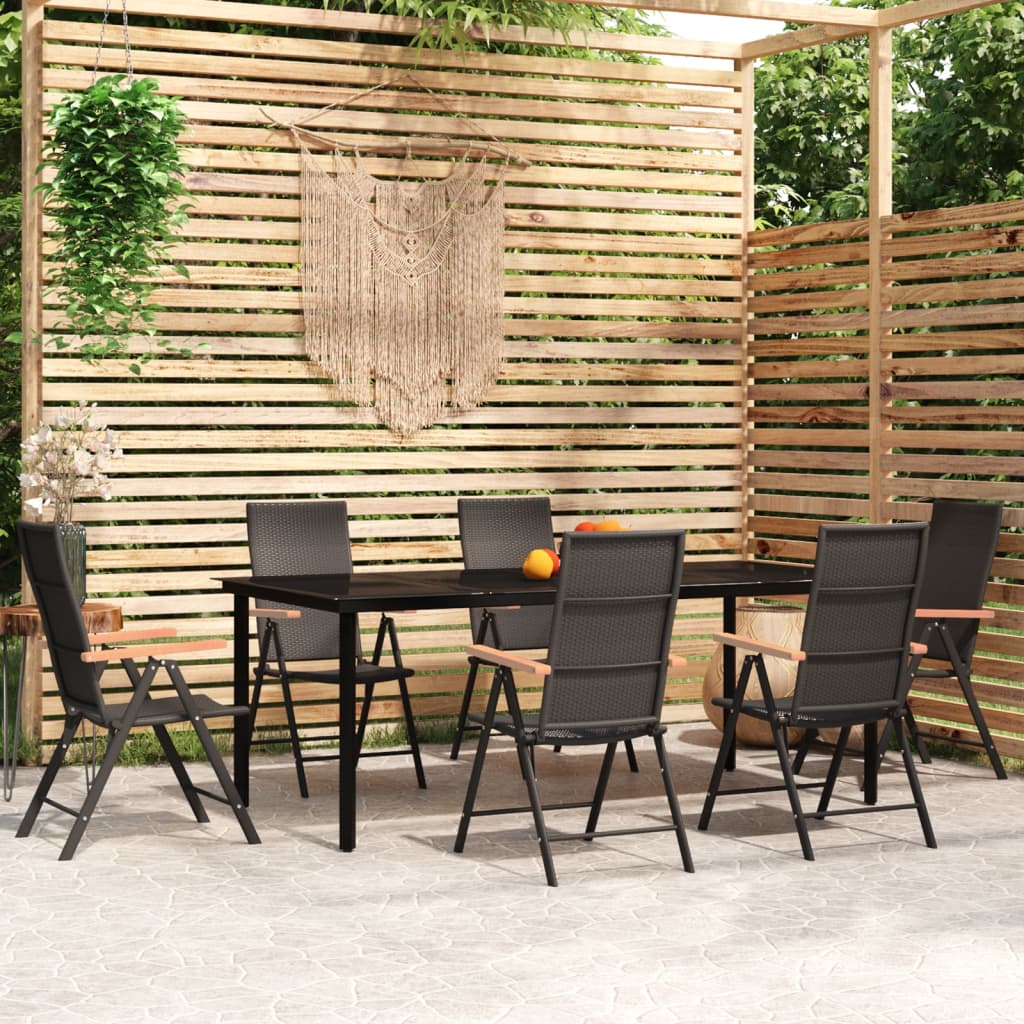 7-delige Tuinset zwart is nu te koop bij PeponiXL, paradijselijk wonen!